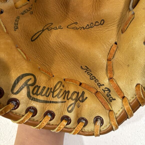 Rawlings Jose Canseco RBG60 Baseball Glove Right Hand Arch Basket Web Leather - Picture 2 of 11